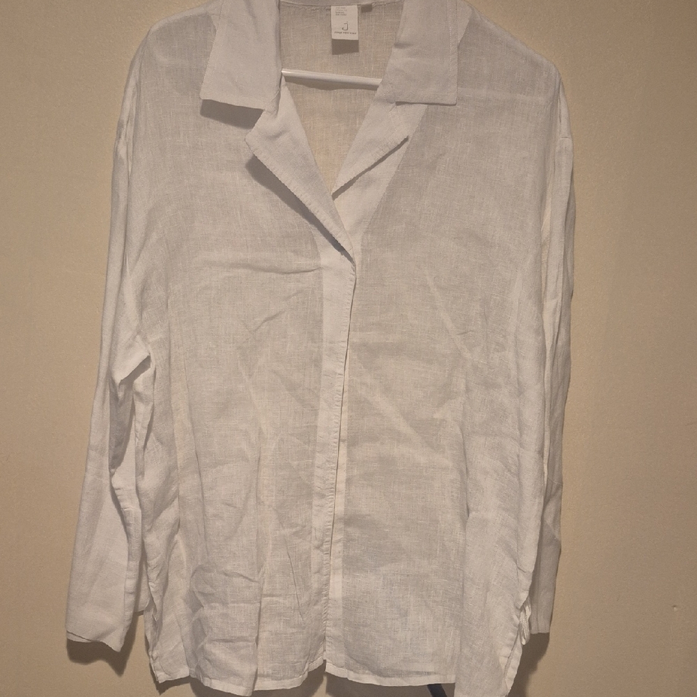 Jones New York White Linen Skirt